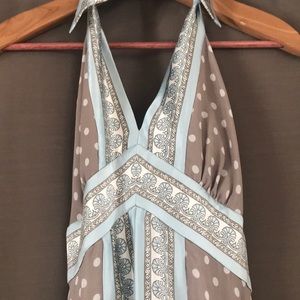 Silk BCBG halter dress